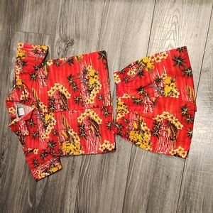 EUC Paradise Style Hawaii Boys sz 2T 2pc Outfit